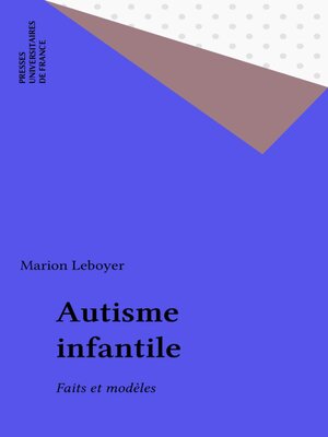 cover image of Autisme infantile